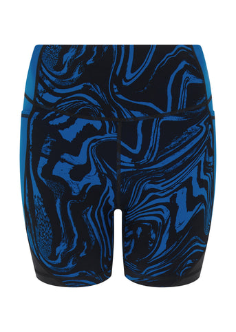Prowess Print Block Shorts - Blue Swirl